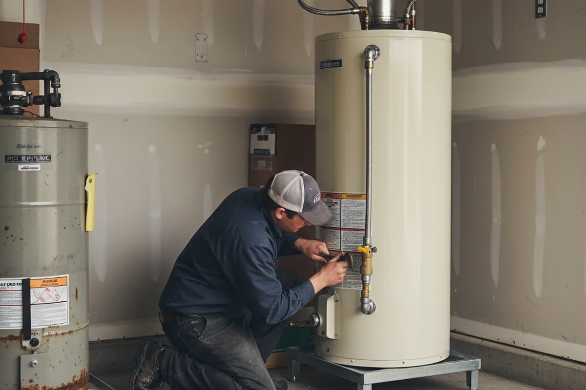 Water heater and shutoff valve replacement in Hamel